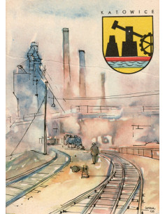 Pocztówka Katowice Herb Huta