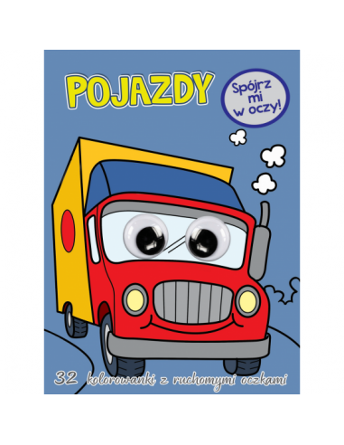 Kolorowanka z oczkami Pojazdy