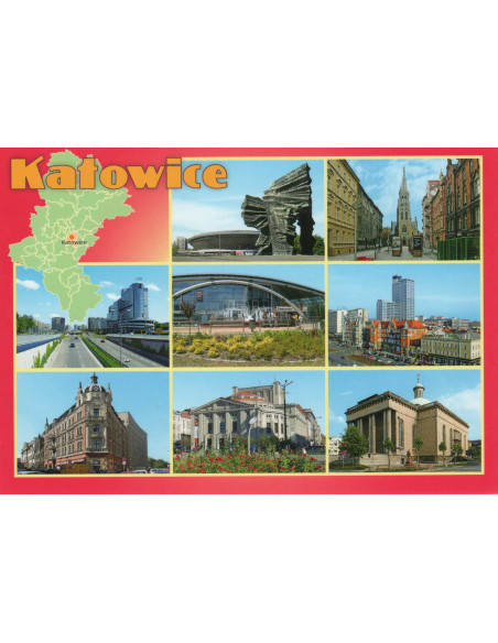 Pocztówka Katowice miasto