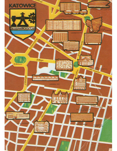 Pocztówka Katowice miasto