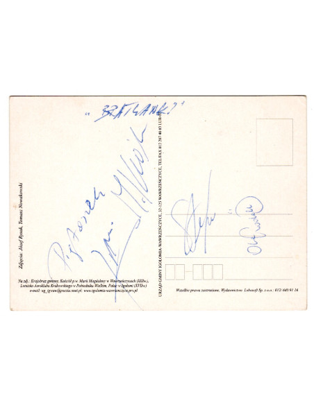 Pocztówka Igołomia Wawrzeńczyce BRATHANKI Autografy