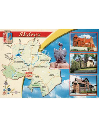 Pocztówka Skórcz miasto