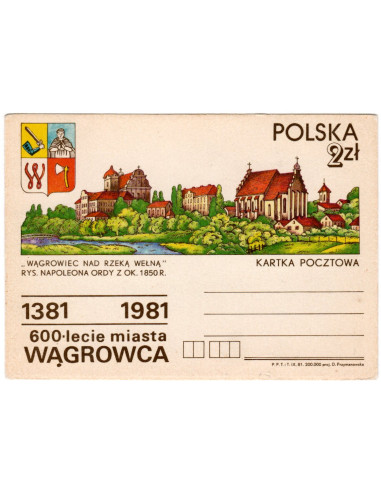 Pocztówka Wągrowiec 600 lecie miasta