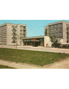 Pocztówka Białogard Pawilon handlowy
