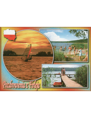 Pocztówka Firlej jezioro