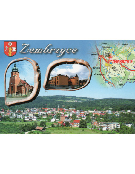 Pocztówka Zembrzyce Gmina Zembrzyce