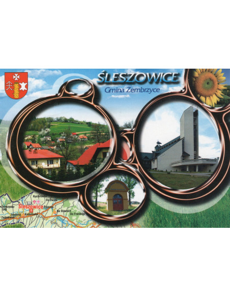 Pocztówka Śleszowice Gmina Zembrzyce
