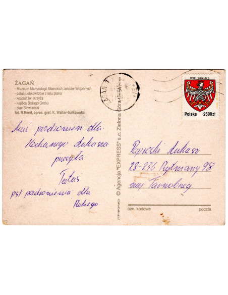 Pocztówka Żagań miasto