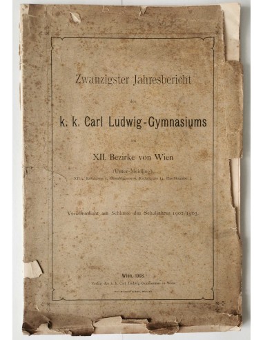 Zwanzigster Jahresbericht Gimnasiums Wien 1903