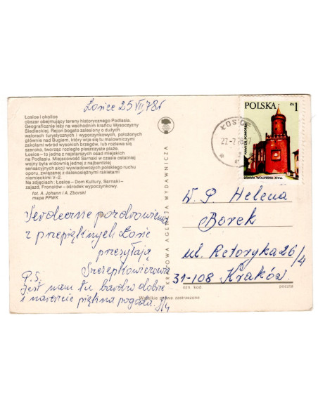 Pocztówka Łosice i okolice