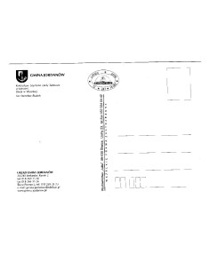 Pocztówka Jordanów Gmina mapa 2