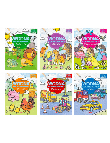 Zestaw Wodna kolorowanka 6 książeczek