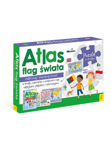 Pakiet Atlas flag świata - Atlas Plakat z mapą...