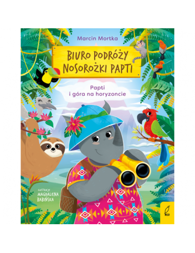 Biuro podróży nosorożki Papti i góra na horyzoncie