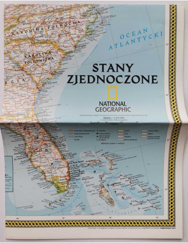 Mapa dwustronna National Geographic USA
