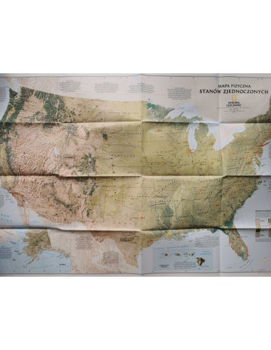 Mapa dwustronna National Geographic USA