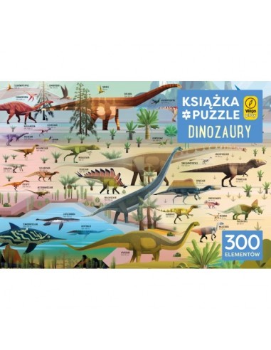 Książka i puzzle Dinozaury