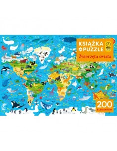 Książka i puzzle Zwierzęta świata