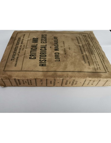 Lord Macaulay - Critical and Historical Essays vol 1