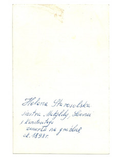 Helena Starosolska zmarła ok 1898 r na gruźlicę 2