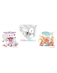 Zestaw D'Errico Pop manga 3 kolorowanki