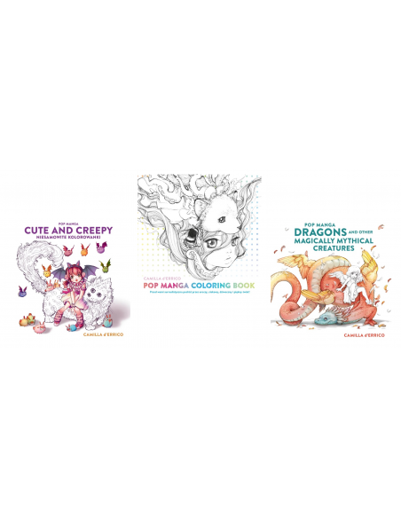 Zestaw D'Errico Pop manga 3 kolorowanki