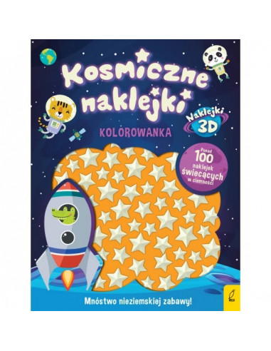 Kosmiczne naklejki Kolorowanka