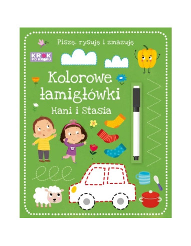 Krok po kroku Kolorowe łamigłówki Hani i Stasia