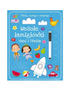 Krok po kroku Wesołe łamigłówki Hani i Stasia