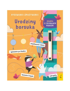 Rysowanki - zmazywanki Urodziny borsuka