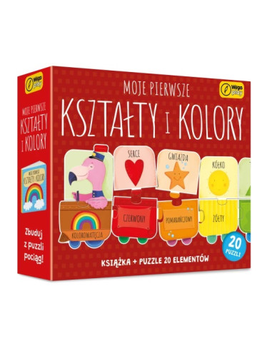 Moje pierwsze kształty i kolory Puzzle + książka