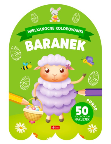 Wielkanocne kolorowanki Baranek