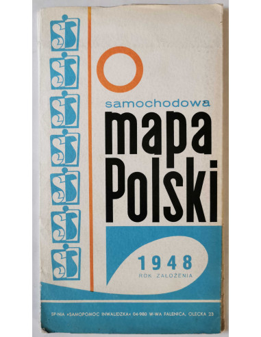 Samochodowa mapa Polski 1980
