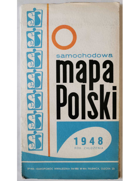 Samochodowa mapa Polski 1980