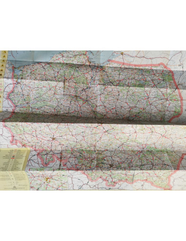 Samochodowa mapa Polski 1980