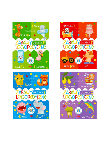 Zestaw Zabawy logopedyczne Głoska F T S C