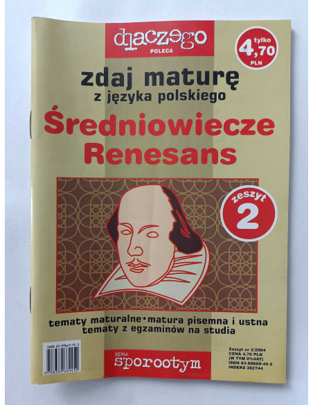 Zdaj maturę z języka polskiego Średniowiecze Renesans Zeszyt 2