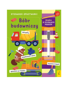 Rysowanki zmazywanki ze ścieralnym flamastrem Bóbr...
