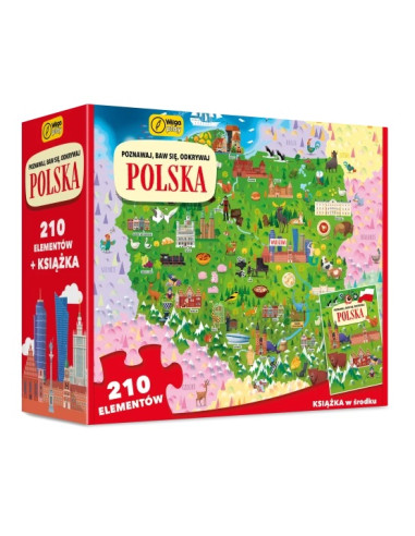 Poznawaj baw się odkrywaj Polska Puzzle + książka